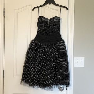 Night Moves strapless formal dress